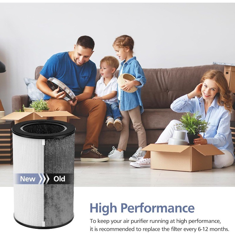AP-T45 AP-T40FL Filter Compatible with 1461901 Homedics TotalClean 5-In-1