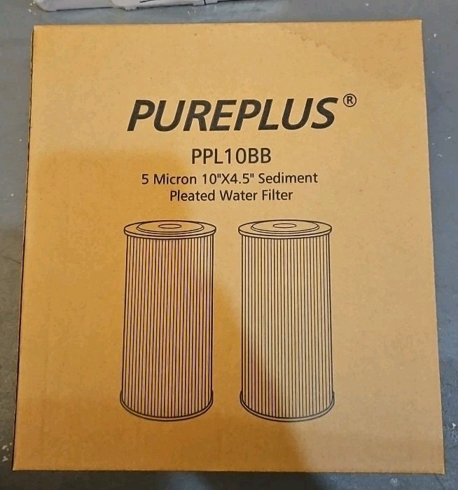 5 Micron 10″ x 4.5″ Whole House Pleated Sediment Filter for Well Water 2 PACK