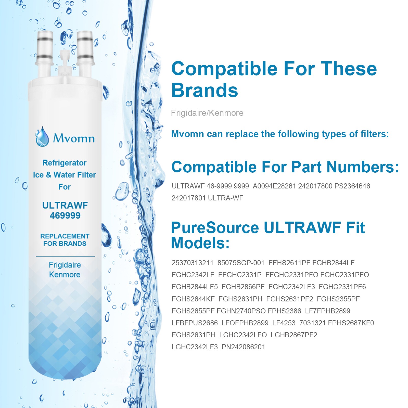 2 Pack ULTRAWF Frigidaire Ultra PureSource Refrigerator Water Filter NEW