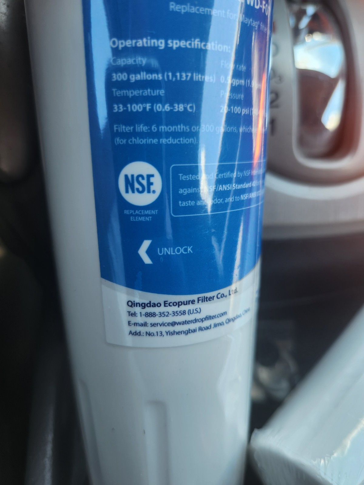 Waterdrop WD-F07 Refrigerator Water Filter Replacement for Maytag® WF-UKF8001