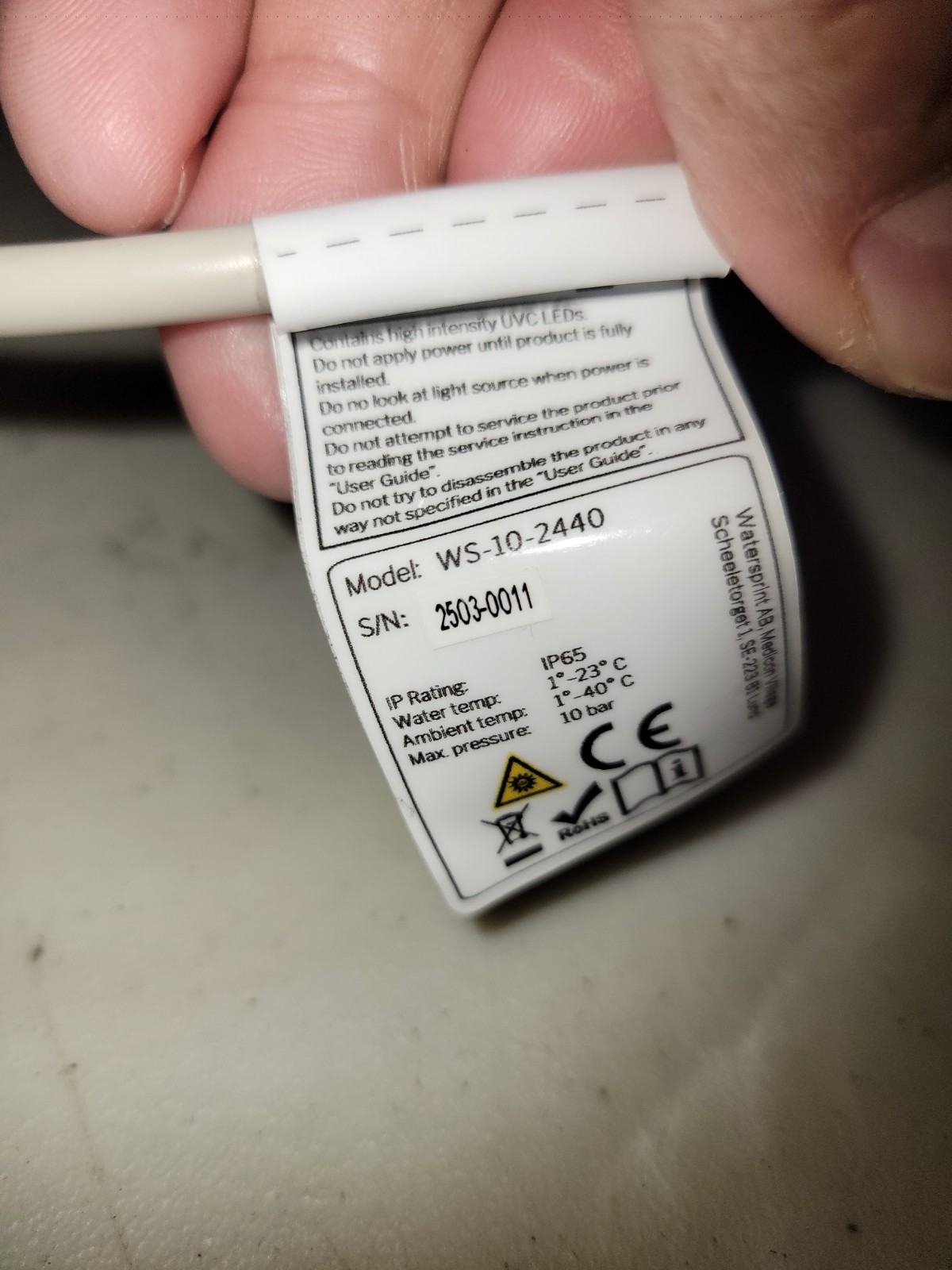 Replacement UVC LED canister For Watersprint Core 40 Whole House Sterilizer