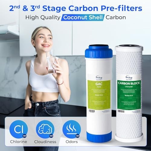 iSpring F9K NSF Certified 1-Year Reverse Osmosis Water Filter, Alkaline Remin…