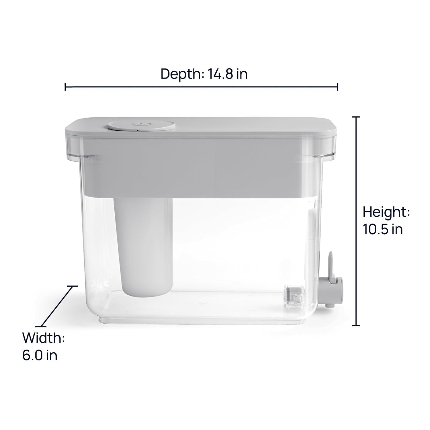 with ZeroWater Technology 32-Cup Water Filter Dispenser – Includes 5-Stage Ad…