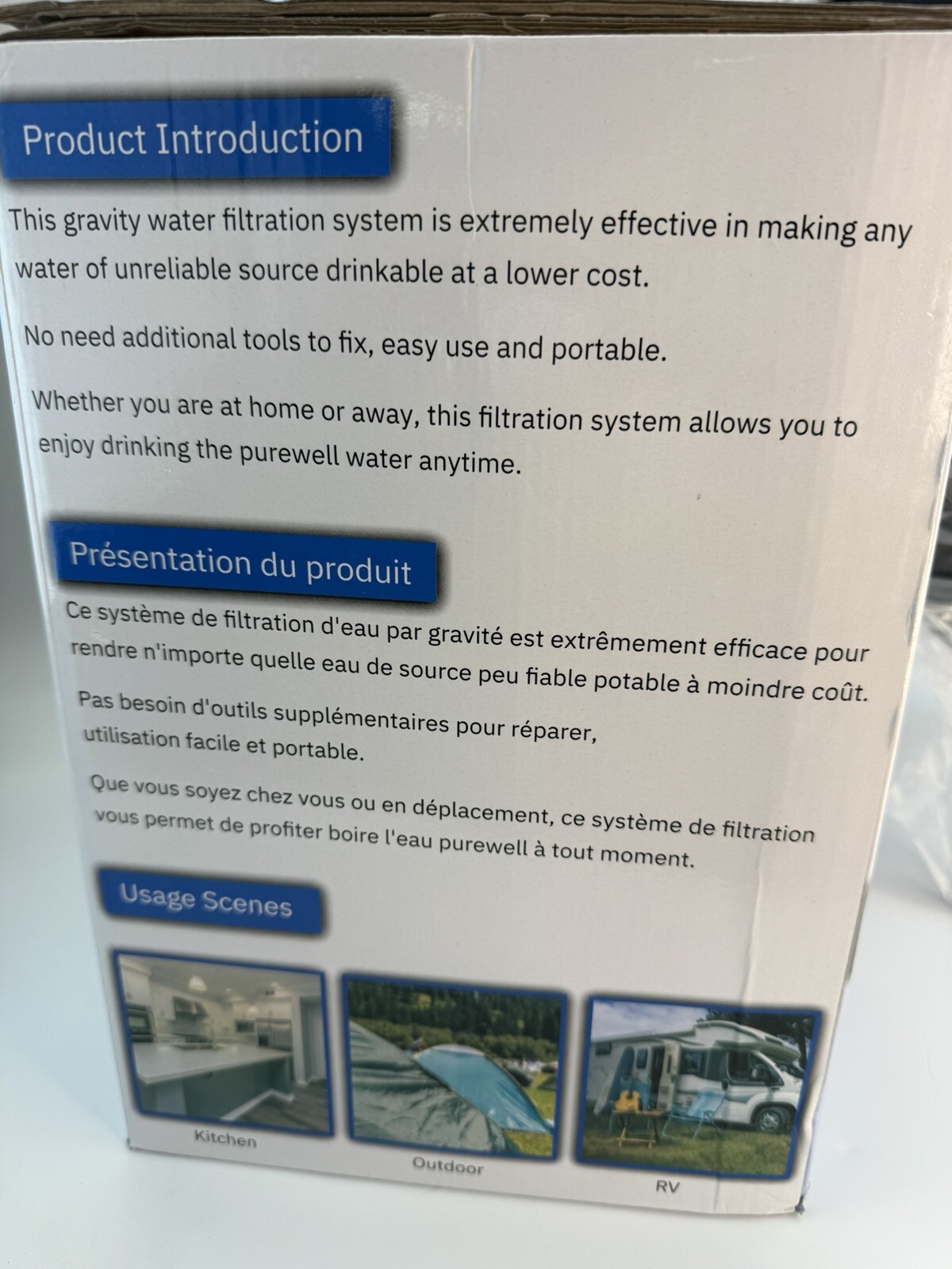 Purewell Countertop Gravity Water Filter 2.25 Gallons Titanium Grey (black)