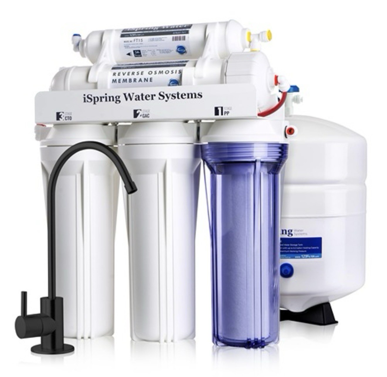 iSpring RCC7-BLK NSF/ANSI 58 Certified 5-Stage Reverse Osmosis System