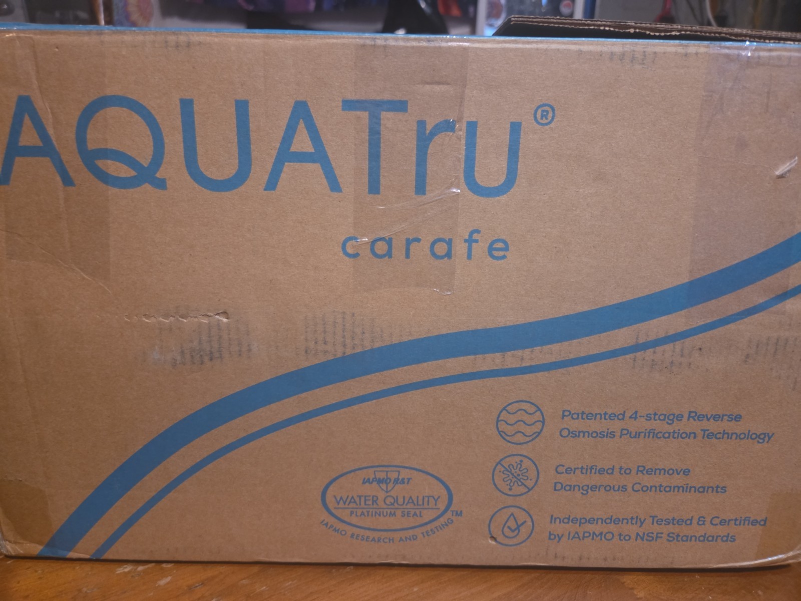 AQUATRU Carafe Countertop Reverse Osmosis Water Purifier with Filters V.Clean