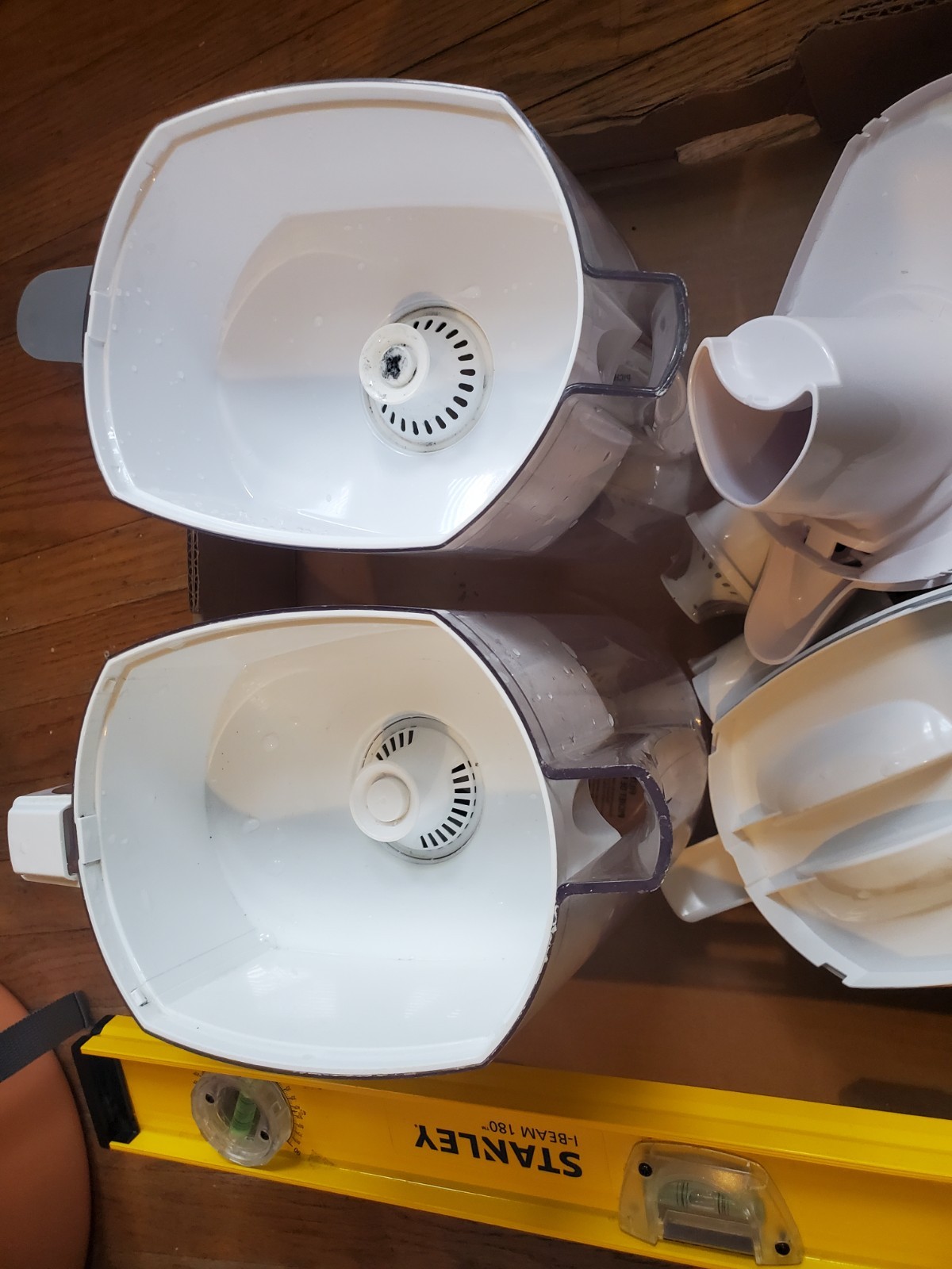Two Brita filter pitchers with 2 extra new filters