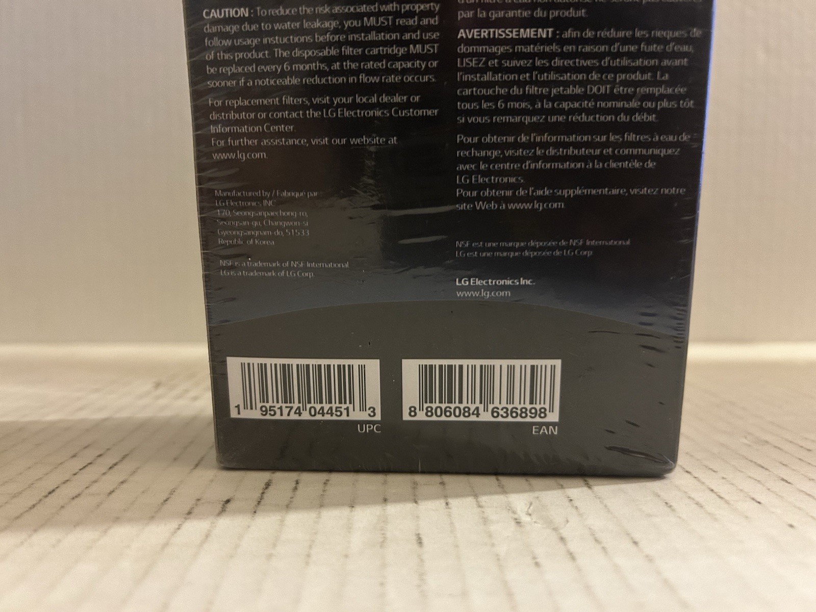 2pk LG Refrigerator Water Filter LT1000P2 Replacement Cartridge Genuine