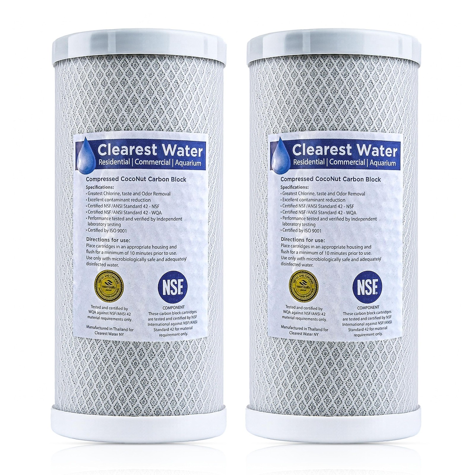 SUPERIOR FILTERS Carbon CTO Water Filter Replacement – 5 Micron 10 x 4.5 inch –