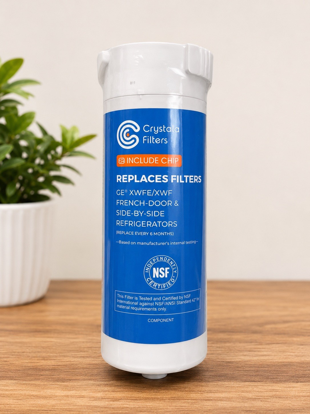 Crystala Filters Water Filter CF9-N for GE XWFE & XWF – 1 Pack, NSF Certified