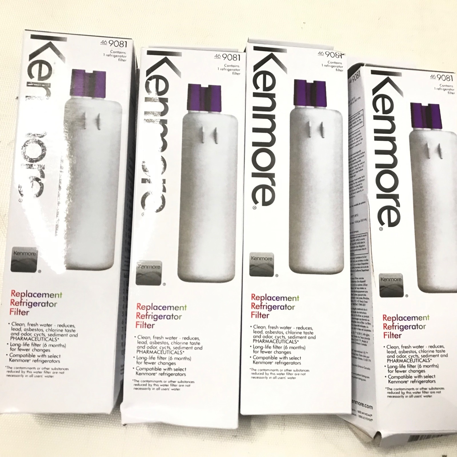 Sealed 4 Packs Kenmore 9081 Replacement Refrigerator Water Filter 46-9081 New