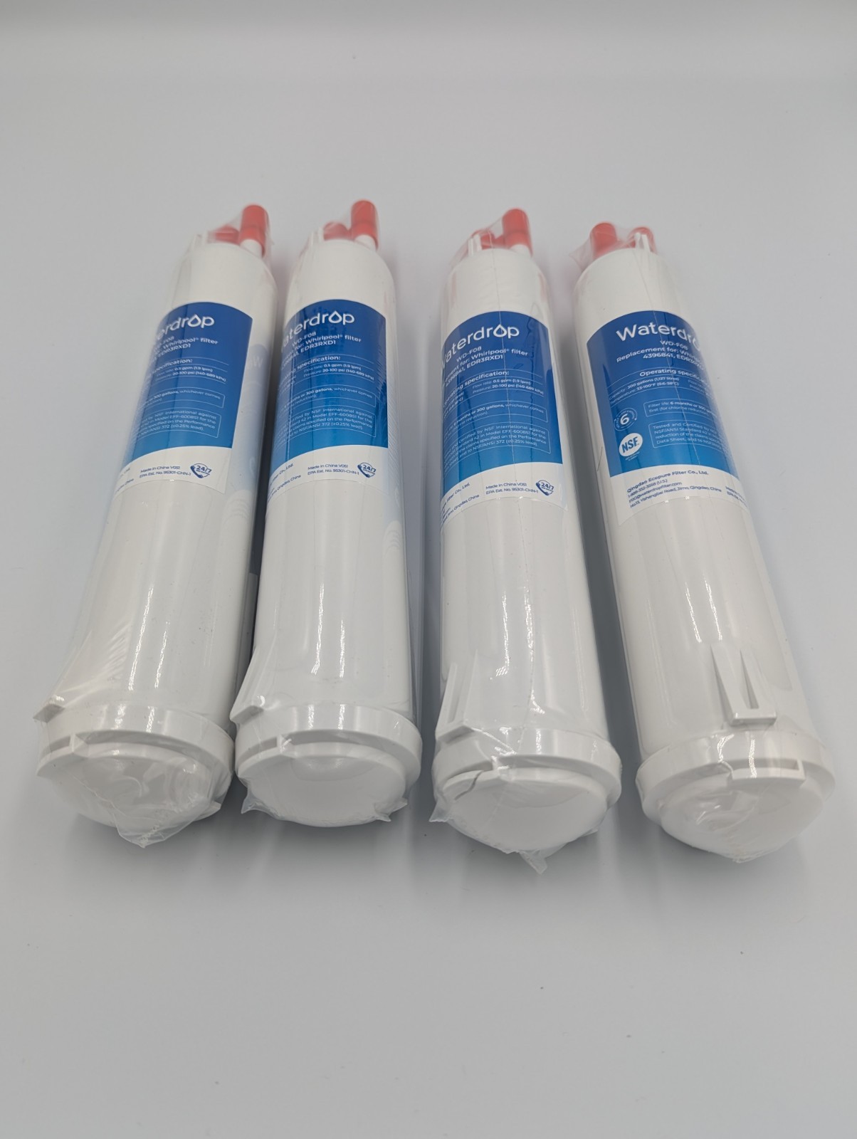 Waterdrop WD-F08 Water Filter, Fits Kenmore® 46-9083 & 46-90309 (4 Pack)