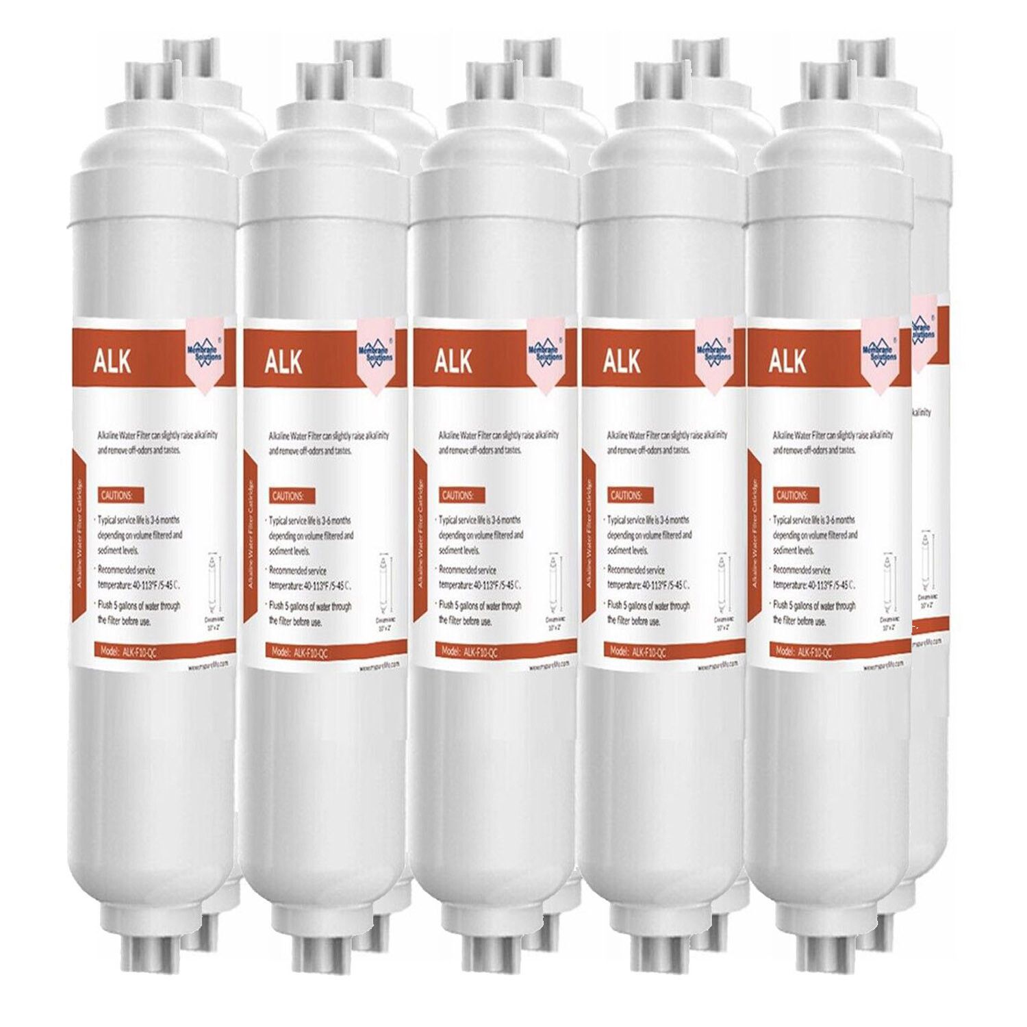 10 Pack 4-Layer Alkaline Drinking Water Filter pH+ Inline Mineral Ionizer Filter