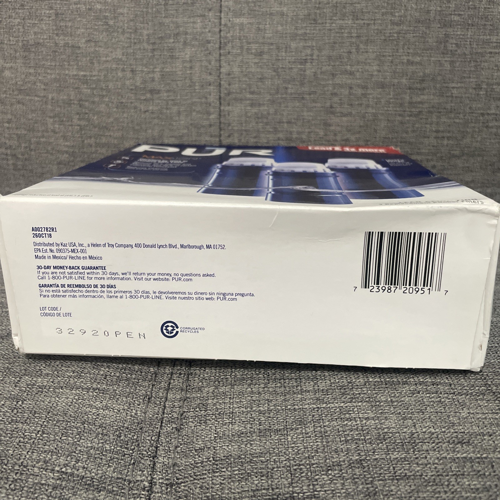 NEW Pur Plus Water PPF951K3 Replacement Filter 3 Count Blue Pitcher Dispenser