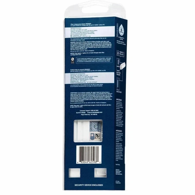 4 Pack Refrigerator Filter A EDRARXD²1 Replacement Cartridge EDRARXD1B