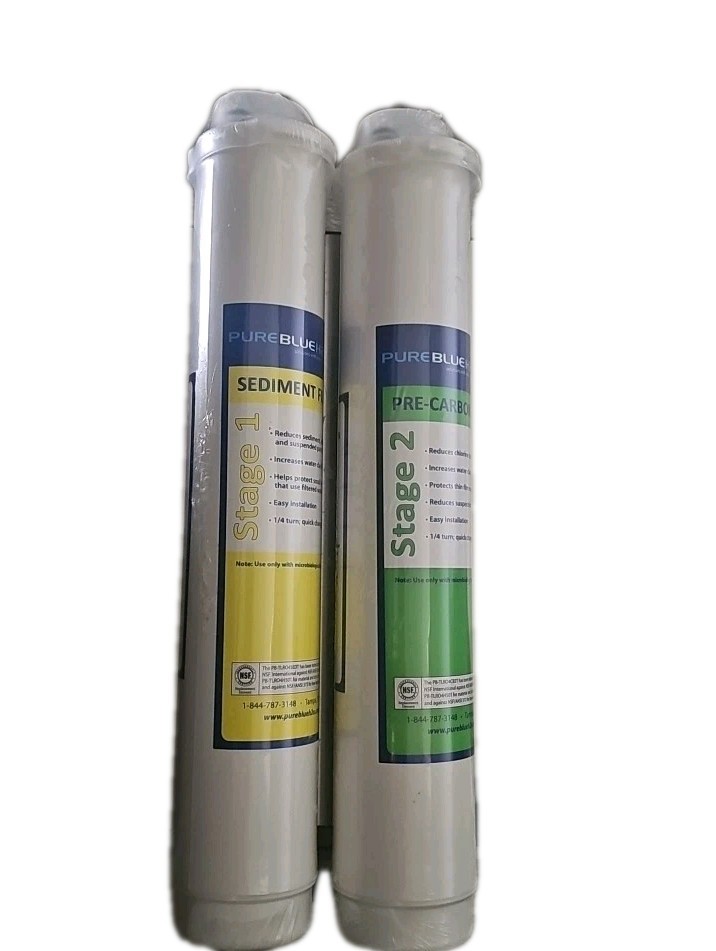 Pure Blue H20 Water Filter Stage 1 Sediment & Stage 2 Pre-Carbon CTO Sealed