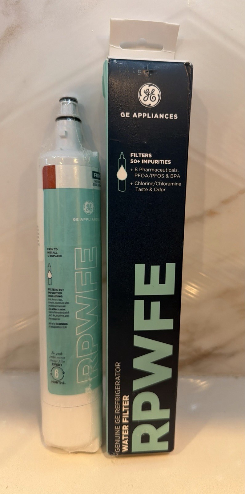 GE RPWFE Refrigerator Water Filter, Genuine Replacement Filter… NEW OPEN BOX