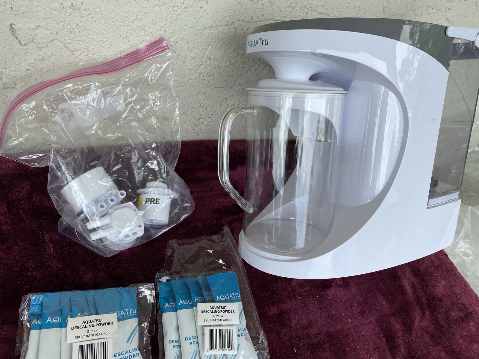 AQUATRU Carafe Countertop 4-Stage Reverse Osmosis Water Purifier System AT100