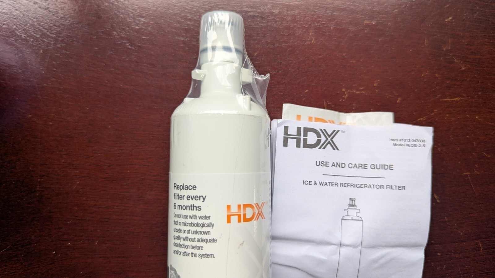 New HDX EQG-2-S Premium Refrigerator Water Filter Replacement Cartridge For GE