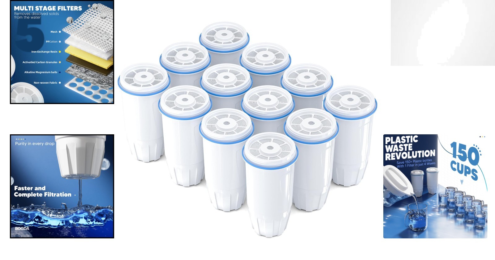 Upgraded 12-Pack Water Filters for Zero Dispenser – Safe & Contaminant-Free
