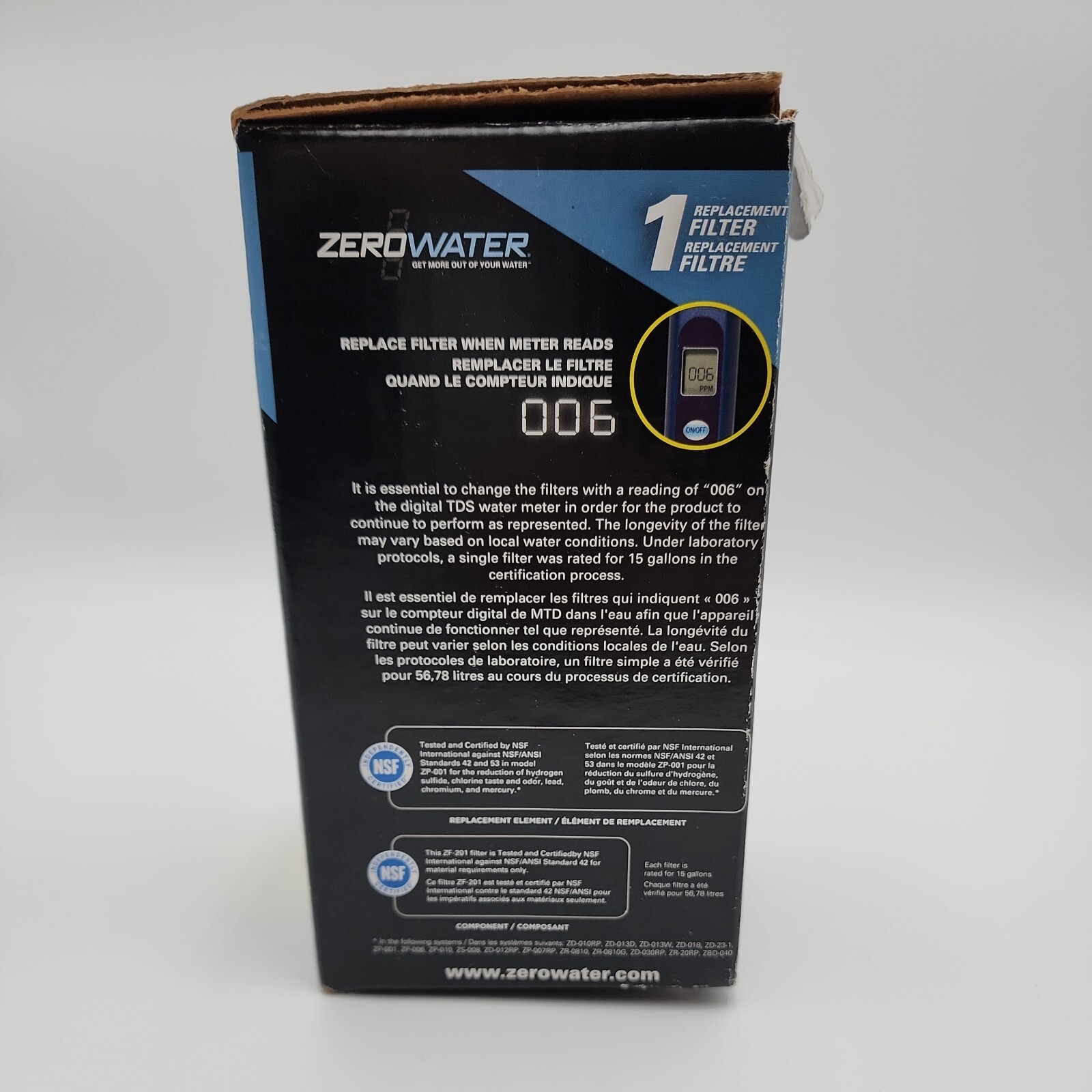 ZeroWater Pitcher Replacement Filter ZR-001 Sealed Zero Water open box