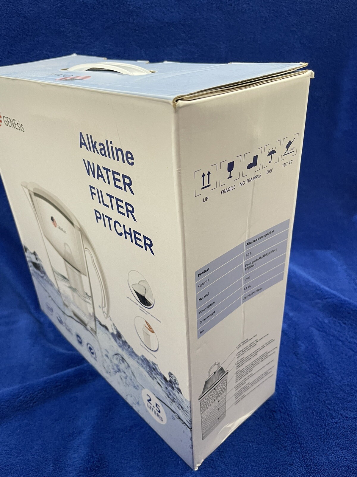 Genesis Water Filter Pitcher 2.5 L Alkaline Ionizer- 7 Stages.