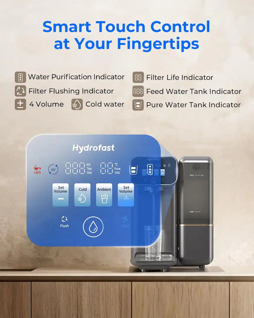 Hydrofast C100 Countertop Reverse Osmosis Water Filter System,6 Stage Filtration