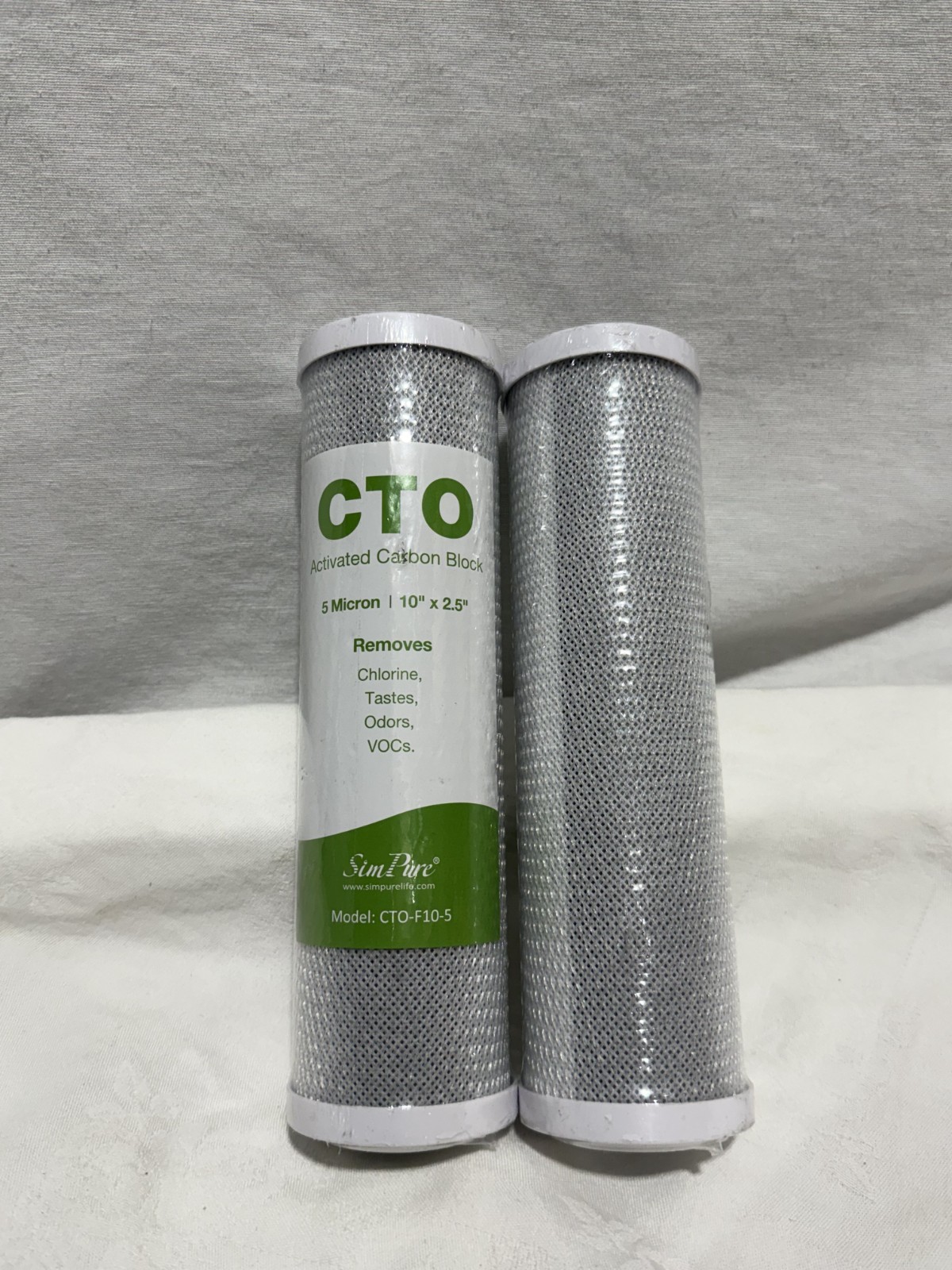 2 Pack 10″x2.5″ 5 Micron CTO Carbon Block Water Filter Cartridge Whole House RO