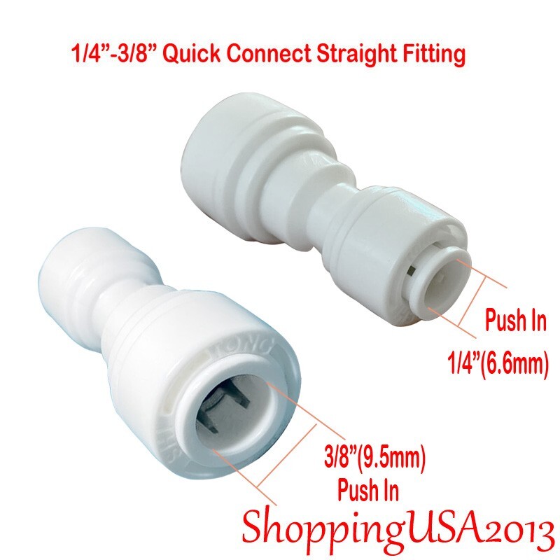 50PCS 1/4″-3/8″ Quick Connect Straight +50 Quick Connect Tee Fitting 1/4″-1/4″