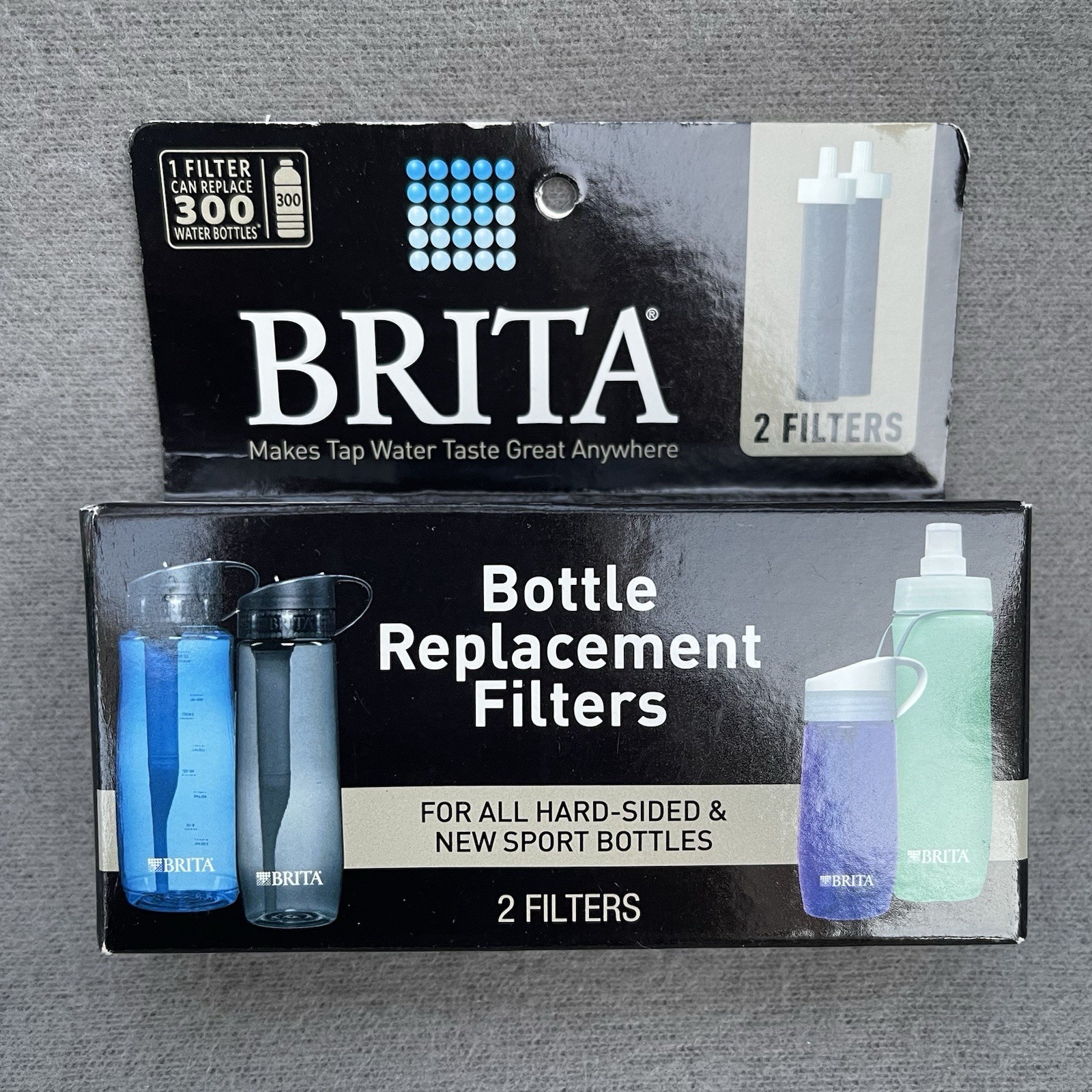 Brita Bottle 4 Packs Of 2 Replacement Filters Fits Hard Sided & Sport Bottle NEW