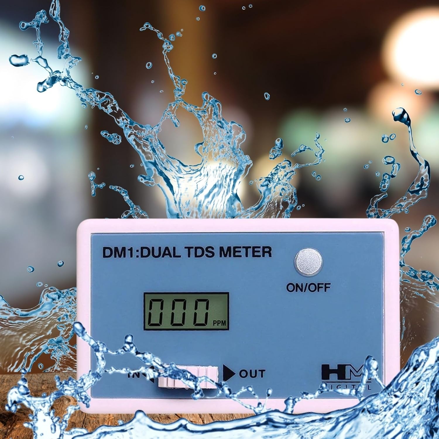 Advanced TDS Meter: In-Line Dual Monitor for Efficient Filtration – Blue & White