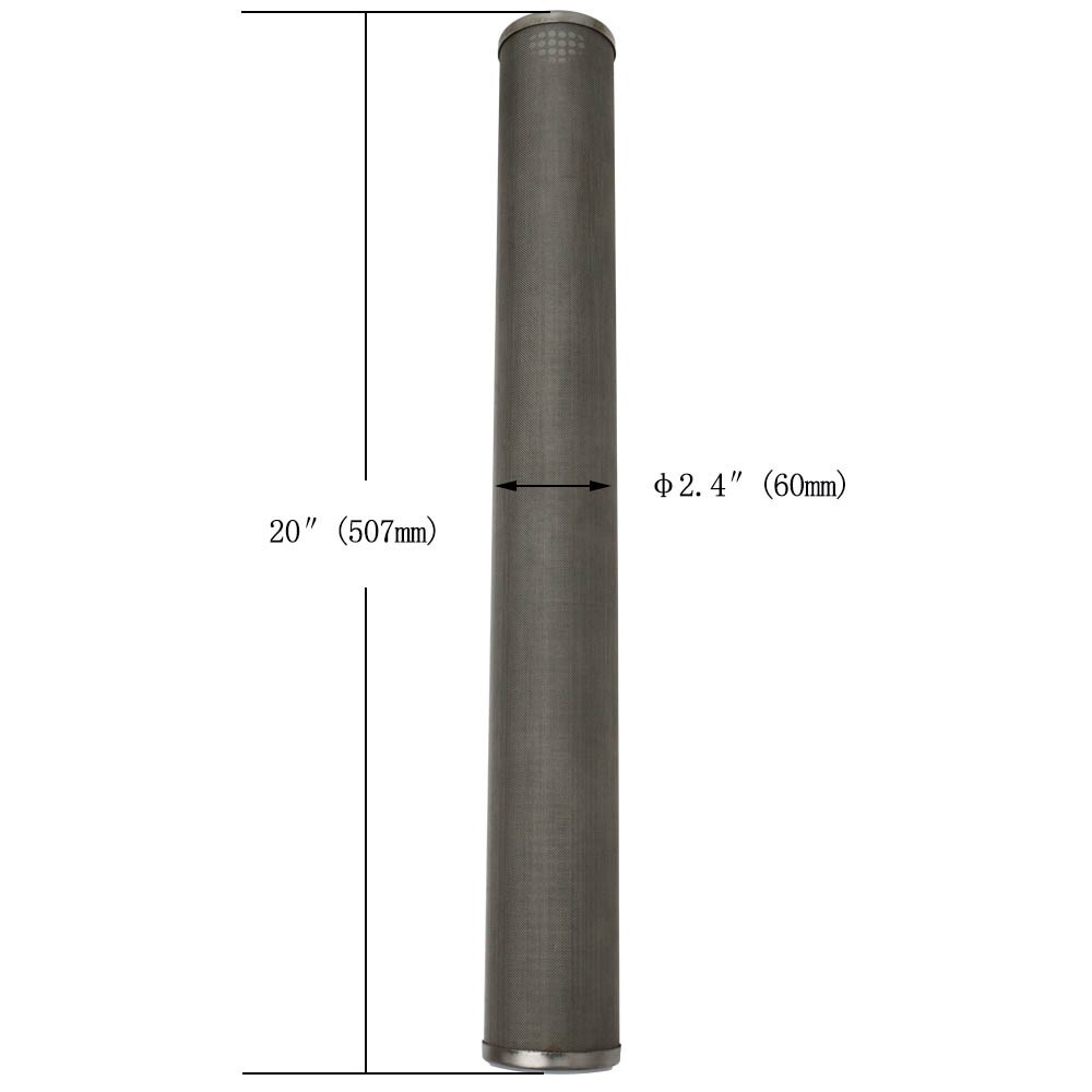 1 Inlet 20in 304 Stainless Steel Front Filter w/ 40μm Filter Screen 15000L/h