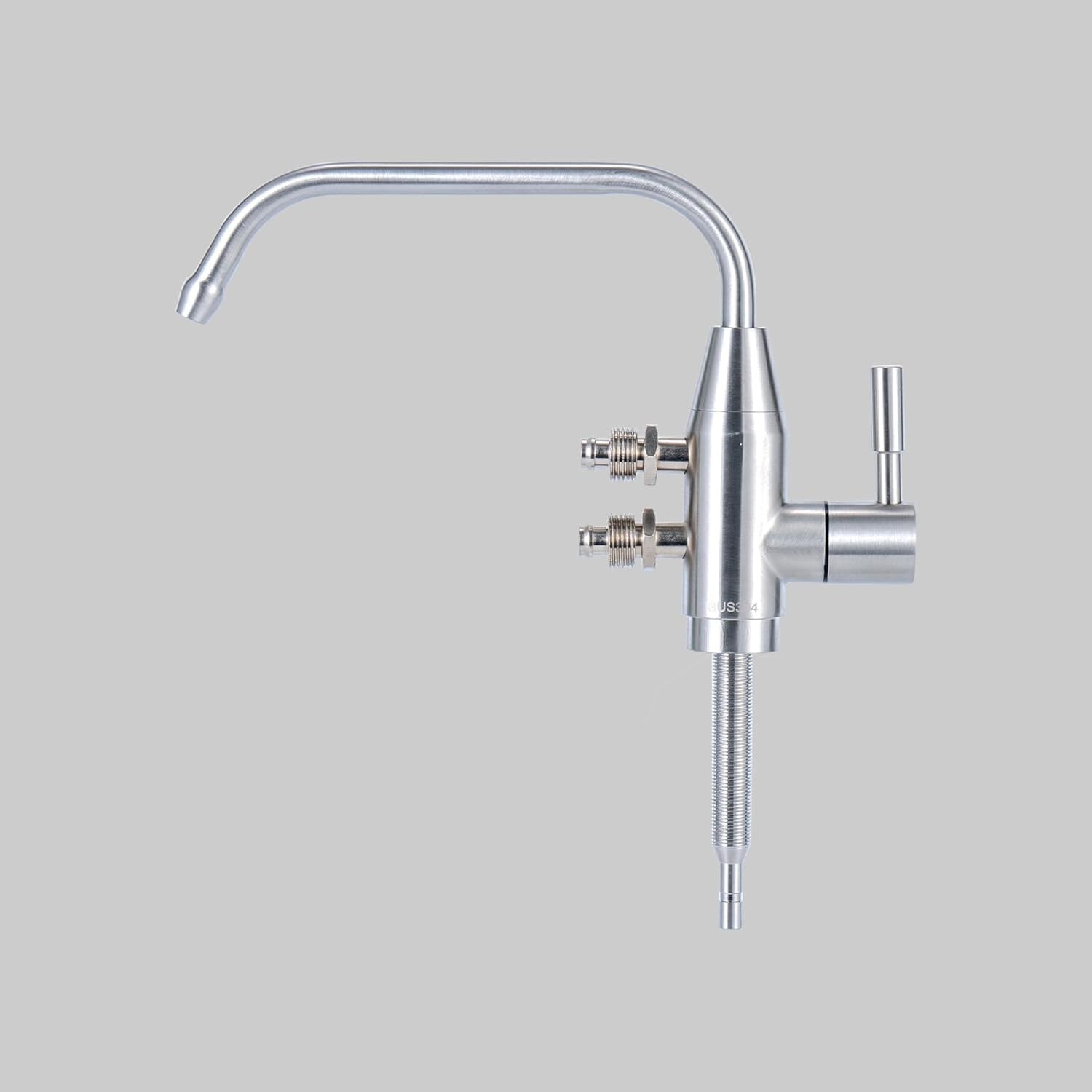 Stainless Steel Alkaline Water Faucet 1/2″ Dual Spout Ionizer for Filtration Sys