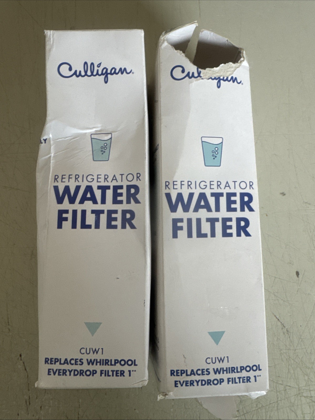 Lot of 2 – Culligan CUW1 Refrigerator Water Filter – Whirlpool Everydrop