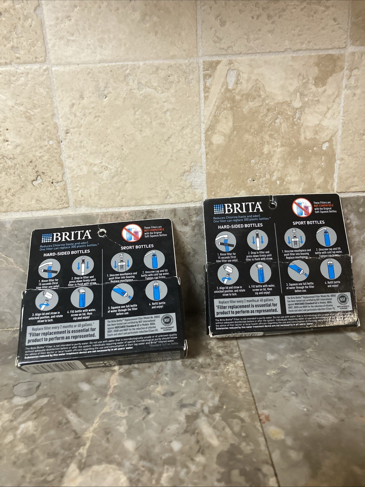 2x Packs Of 2 – Brita Bottle Replacement Filters BB06 Hard Sided & Sport Bottles