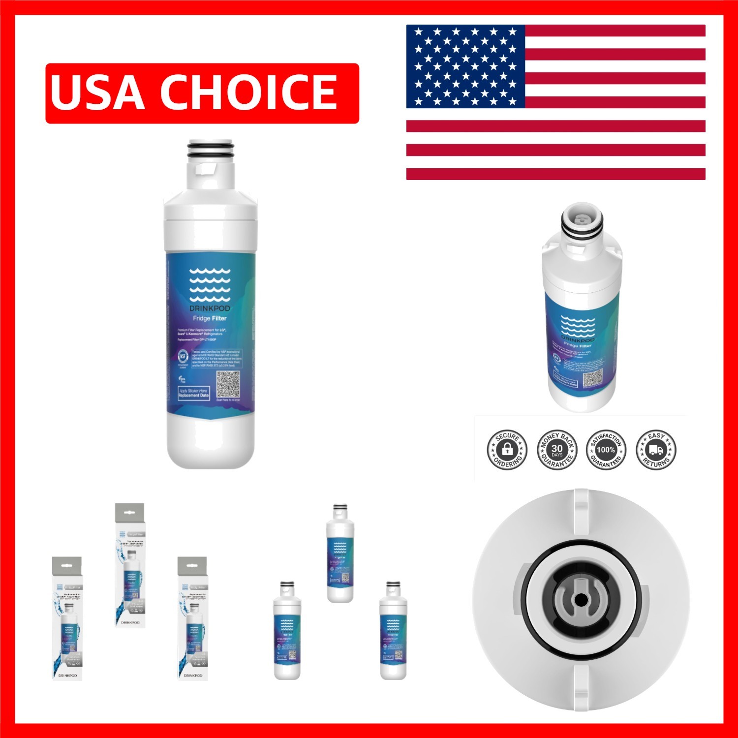 Refrigerator Water Filter LT1000PC – Filters 200 Gallons for Clean Water
