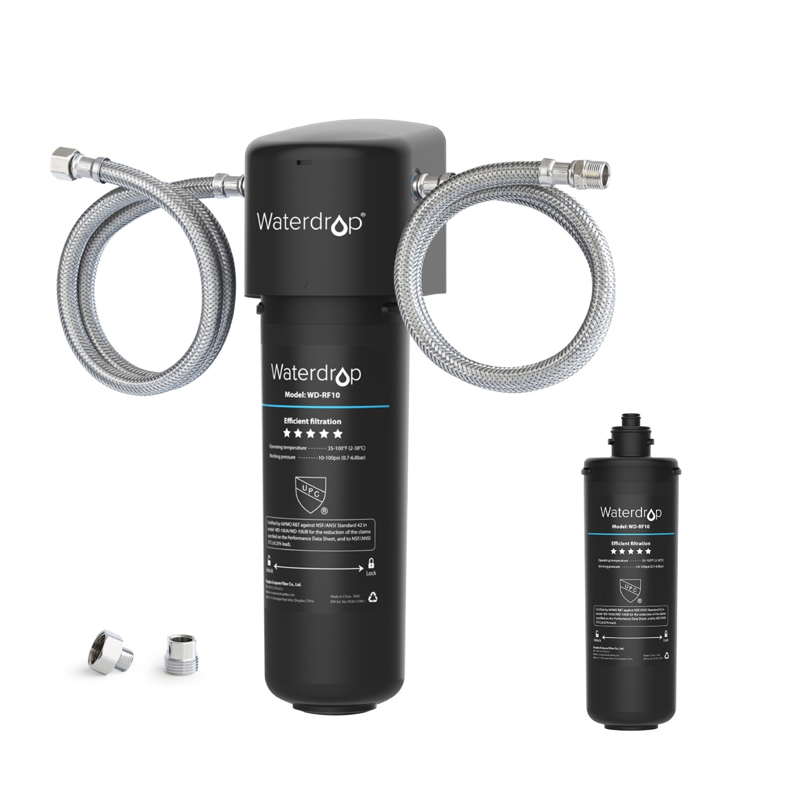 Waterdrop 10UA Under Sink Water Filter System AND WD-RF10 Water Filter,8000 GAL