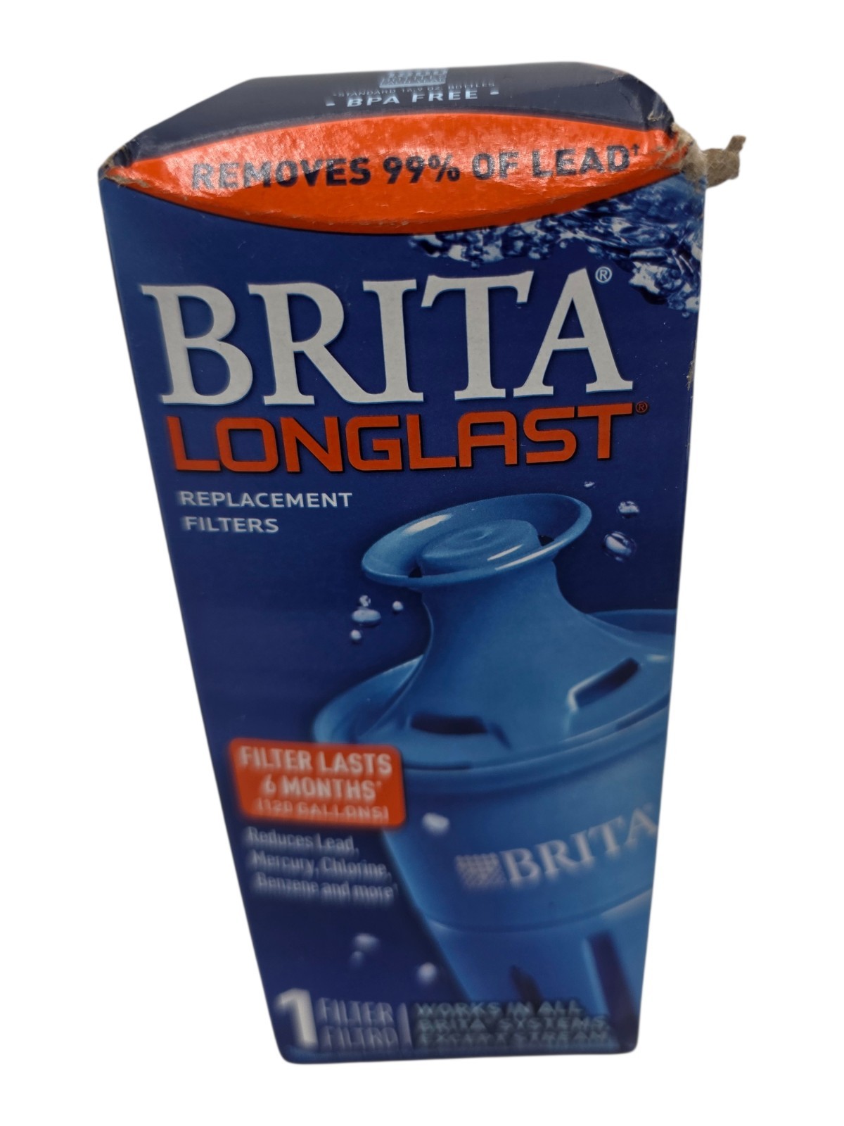 NEW BRITA ELITE LONGLAST+ 6 Month Pitcher Replacement Water Filter LOT 3 Filters