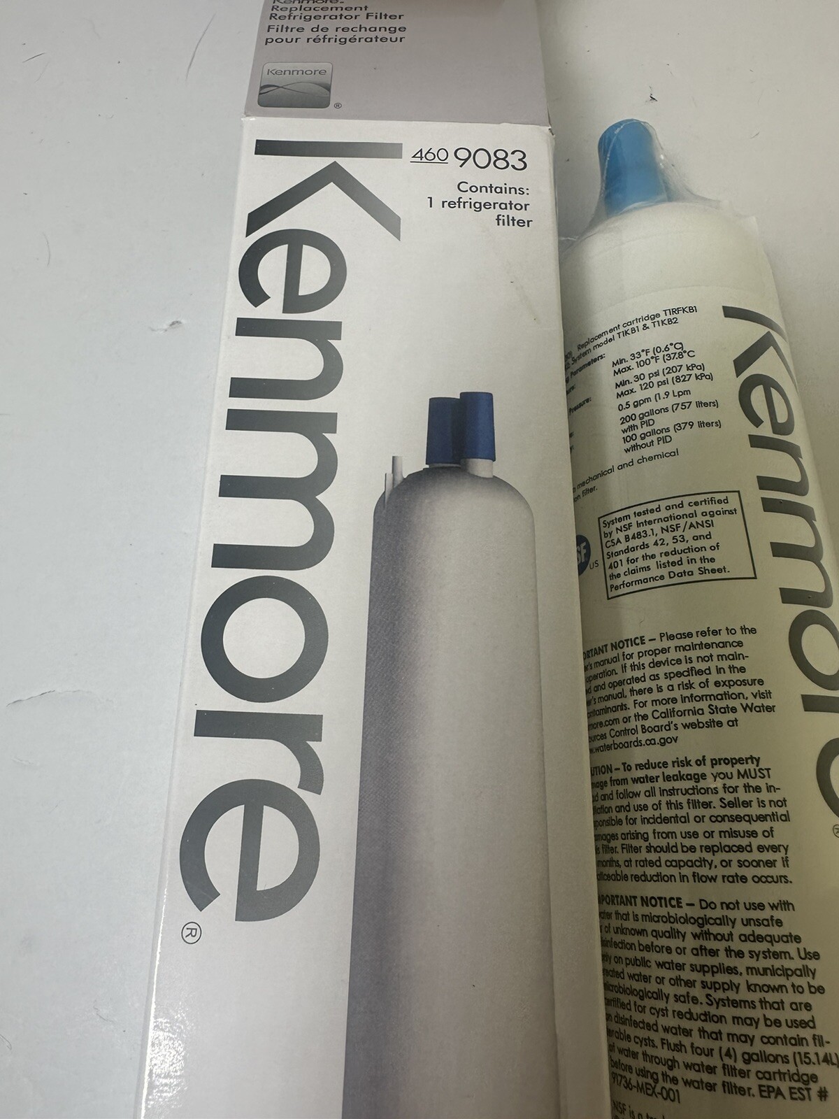 2 Pack Kenmore 9083 Replacement Refrigerator Cartridge Water Filters NEW