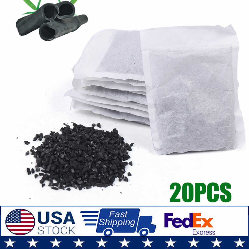 20 Pack Activated Carbon Charcoal Filter Bags Kit For Water Distiller Purifier