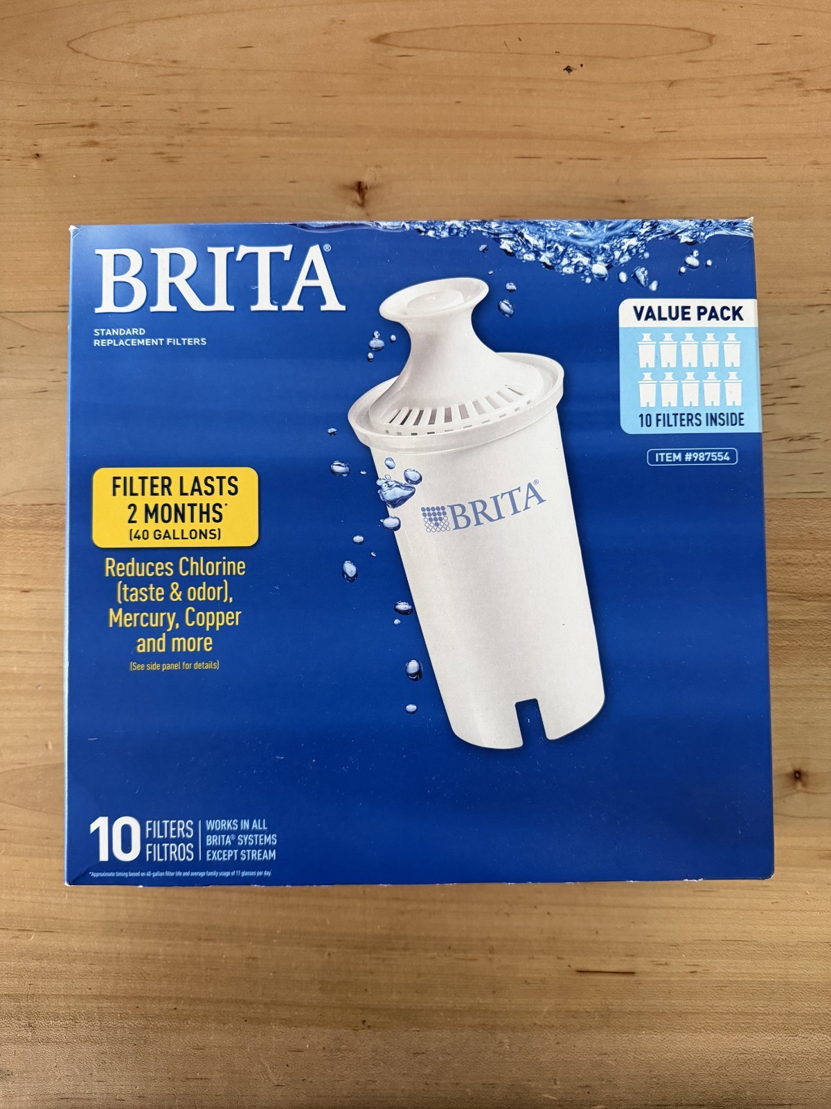 Brita 987554 Pitcher Replacement Filters – Value 10 Pack New