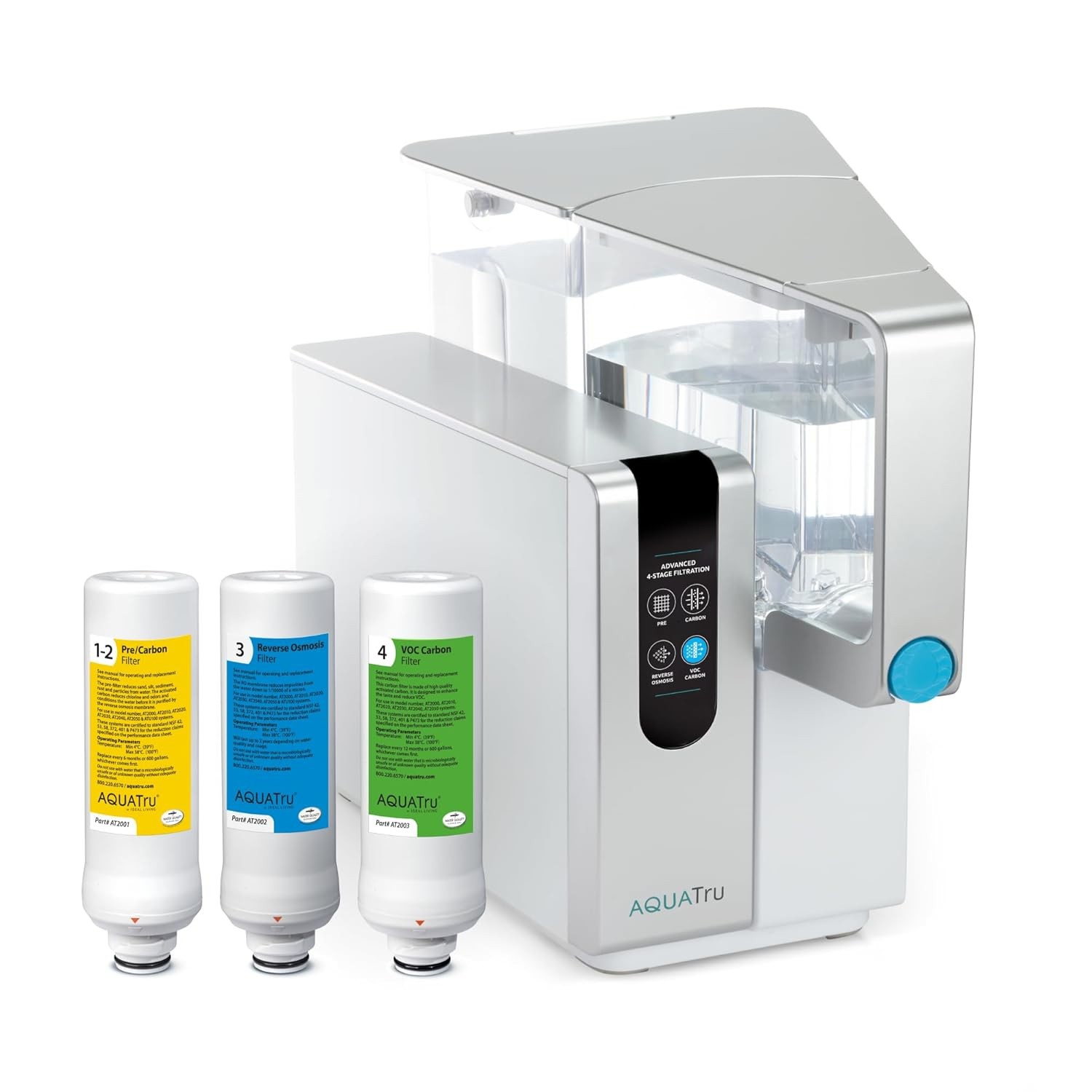 AquaTru Classic Countertop RO – Removes 84 Contaminants, No Plumbing