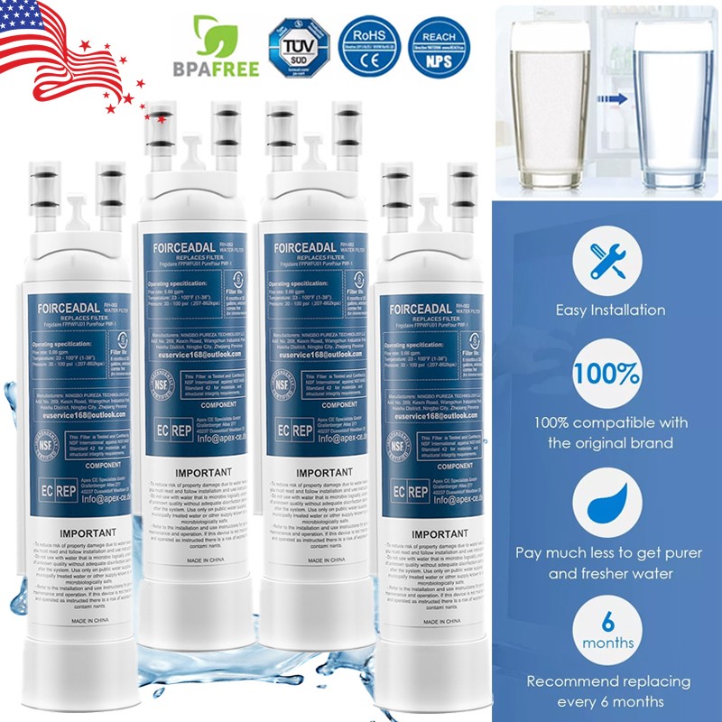 1/2/3/4pcs for Frigidaire PWF-1 FPPWFU01 Refrigerator PurePour Water &Ice Filter