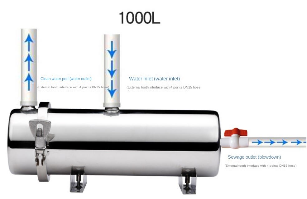 1000L Commercial Whole House Water Ultrafiltration Filter Well Spring Tap