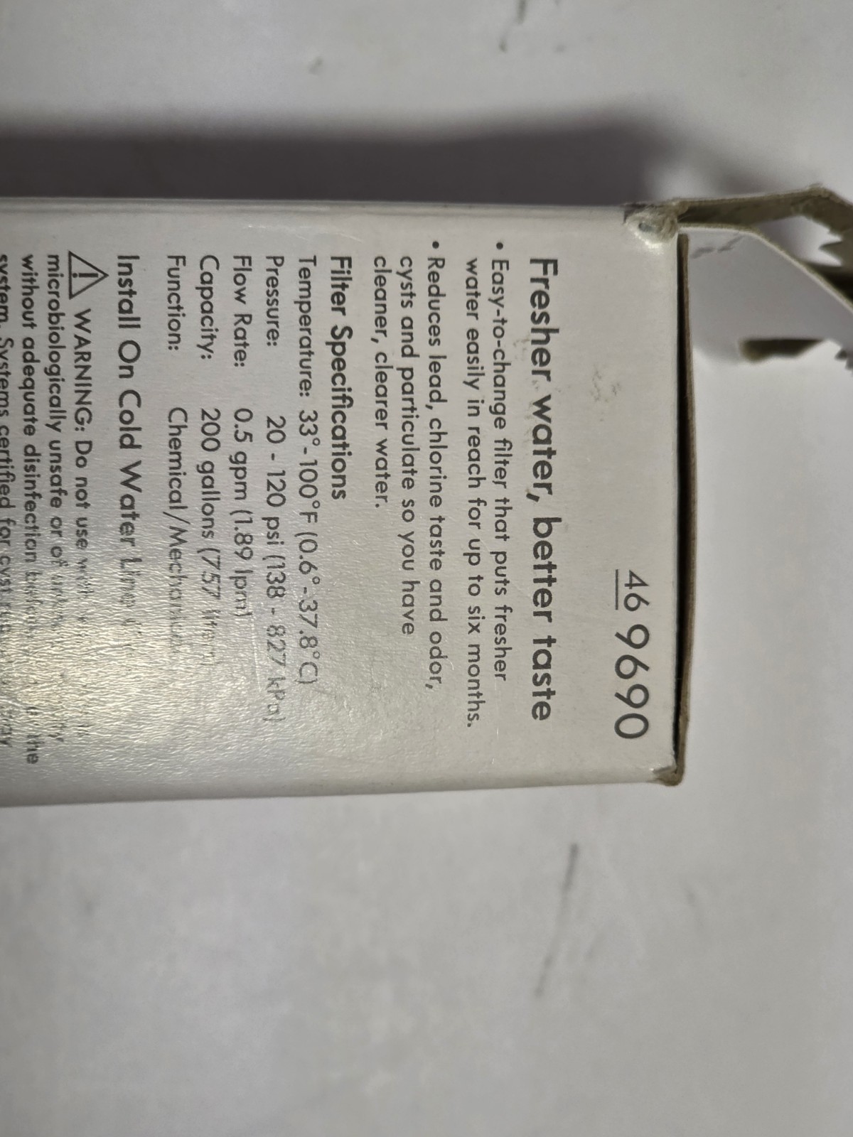 Kenmore 9990 Water Filter For Aqua Optima Evolve – White