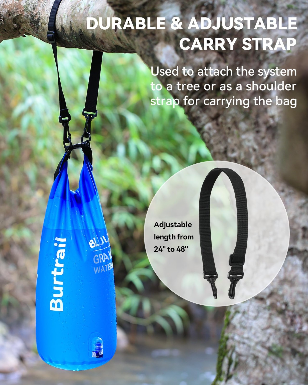 Burtrail Ultra Gravity Water Bag 8L/2Gal BT240801-GB Camping Hiking Backpacking