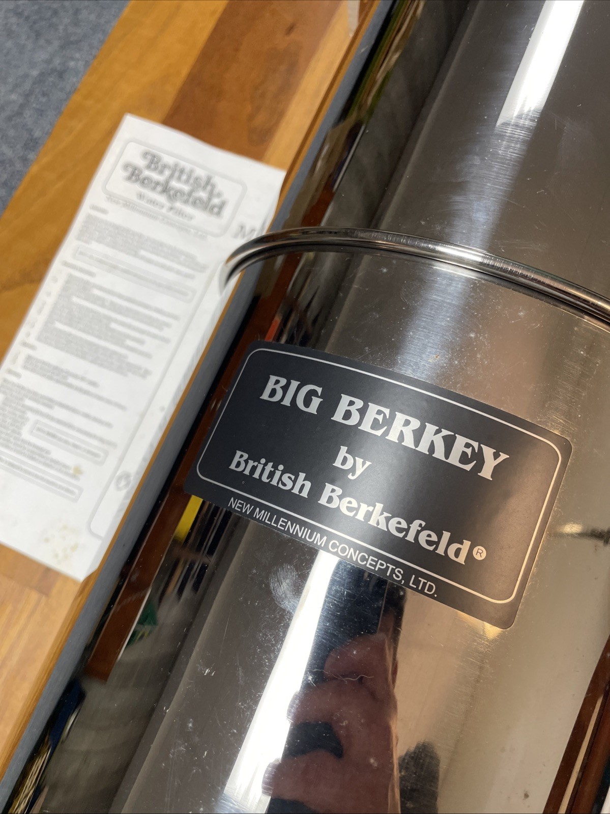 Big Berkey SS Water Filter 2.25 Gallon Stainless System British Berkefeld