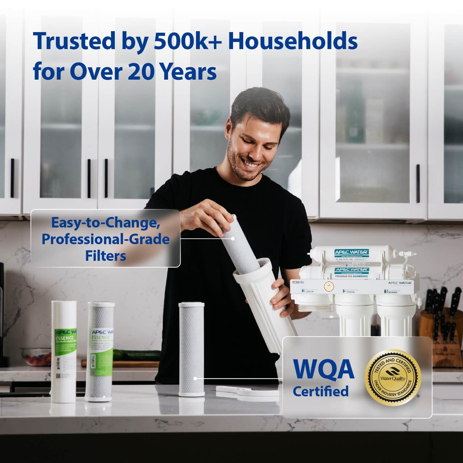 ROES-PH75, 6-Stage Alkaline Under Sink Reverse Osmosis Water Filter System, N…