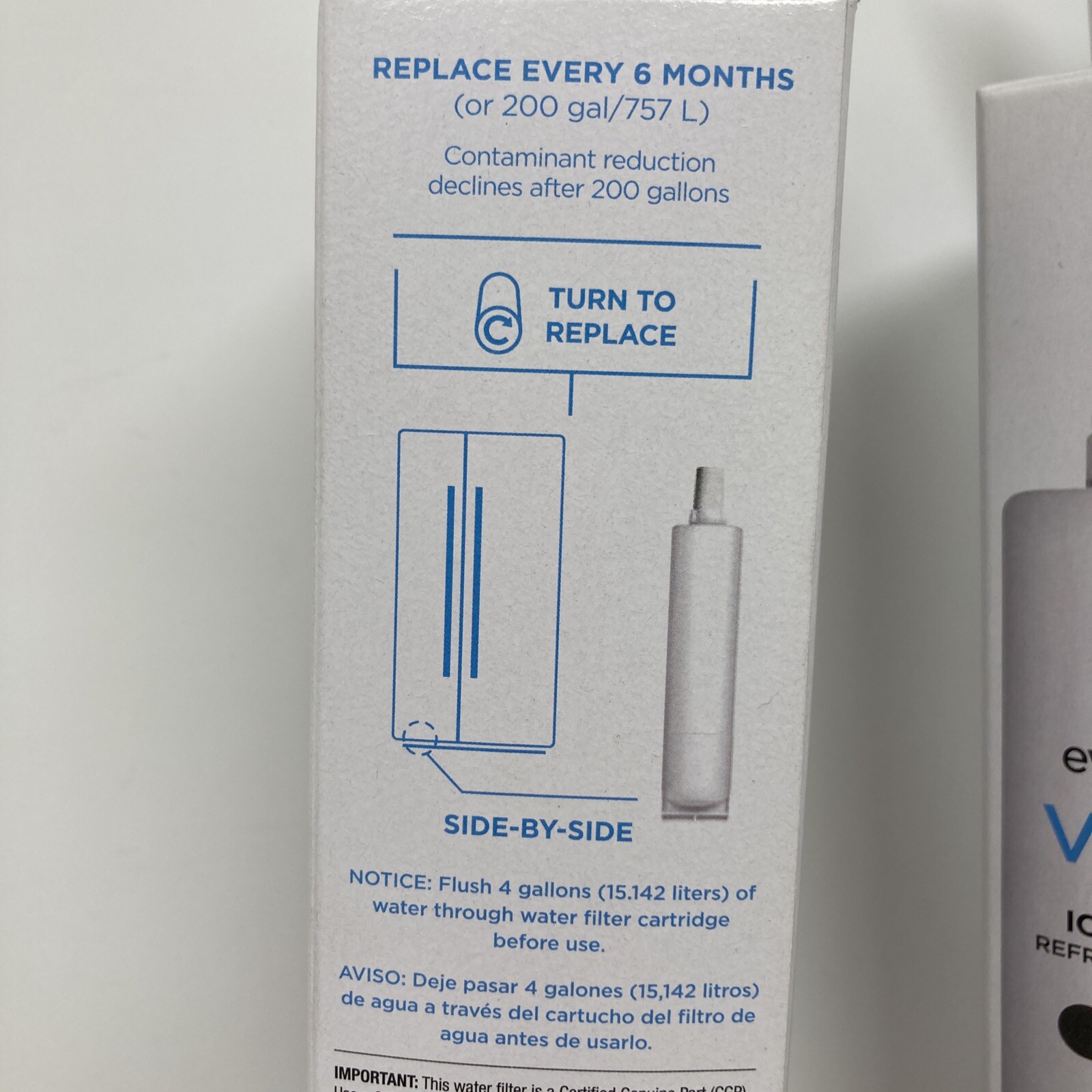 Lot Of 2 EveryDrop Value EVFILTER5 Ice And Water Refrigerator Filter 5