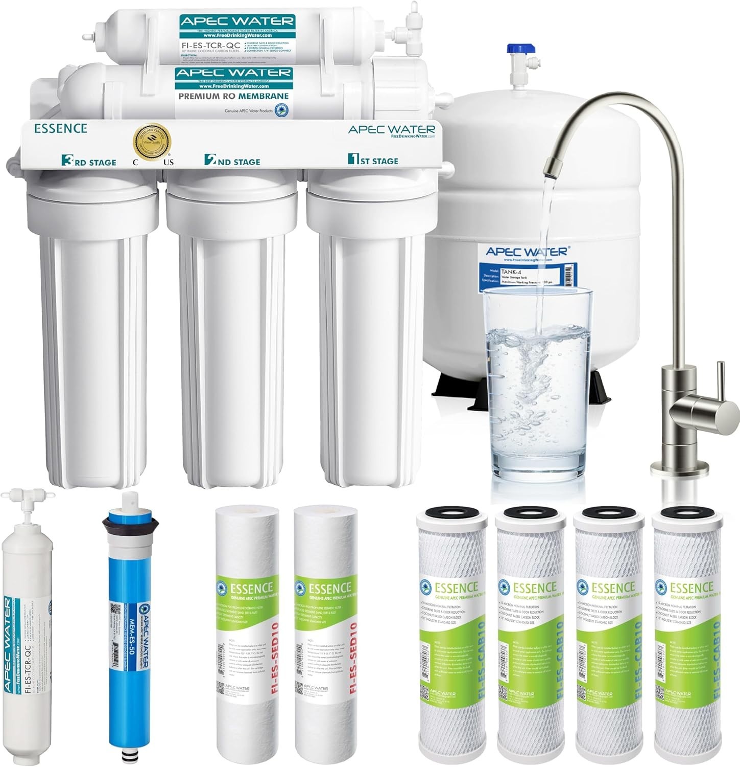 ROES-50X 5-Stage Under Sink Reverse Osmosis Water Filter System, NSF Certified 3